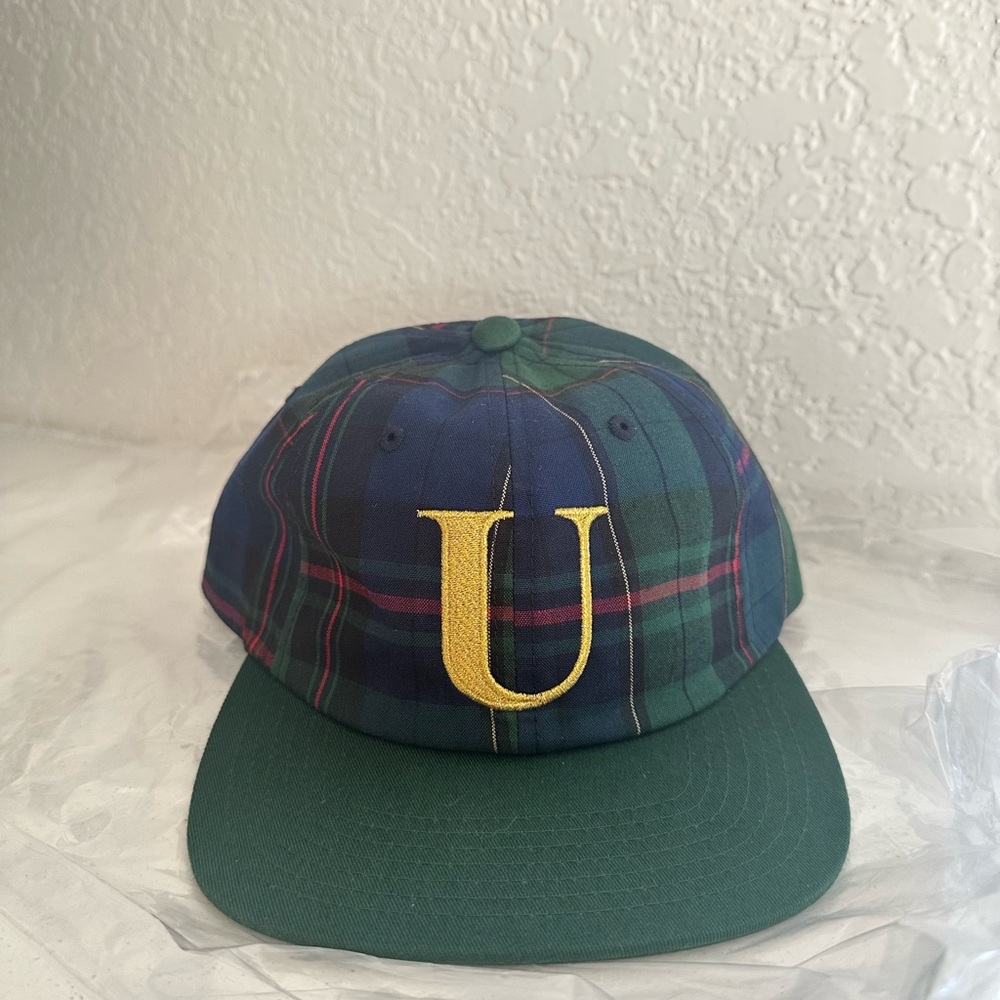 UNDEFEATED Plaid Hat with Yellow U Logo
